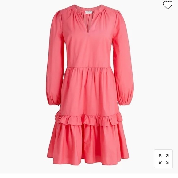 J Crew Factory Cotton poplin tiered ruffle mini dress BA814 - Picture 1 of 2